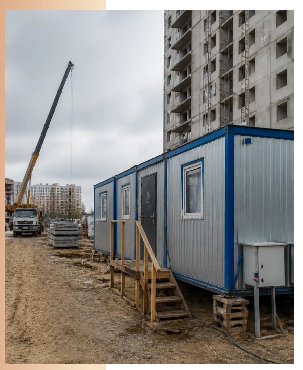 Аренда строительных вагончиков для рабочих в Казани