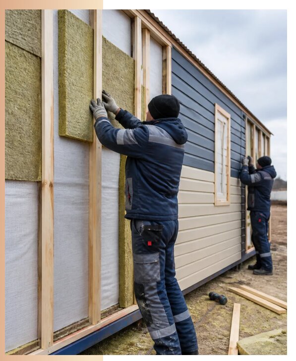 Утепление бытовок в Казани качественными материалами под ключ